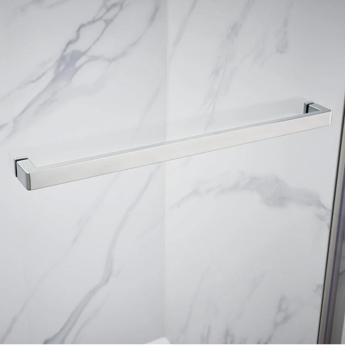 Lagoon Glass & Aluminum Silver Shower Door Silver 2