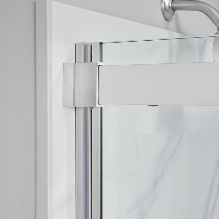 Lagoon Glass & Aluminum Silver Shower Door Silver 3