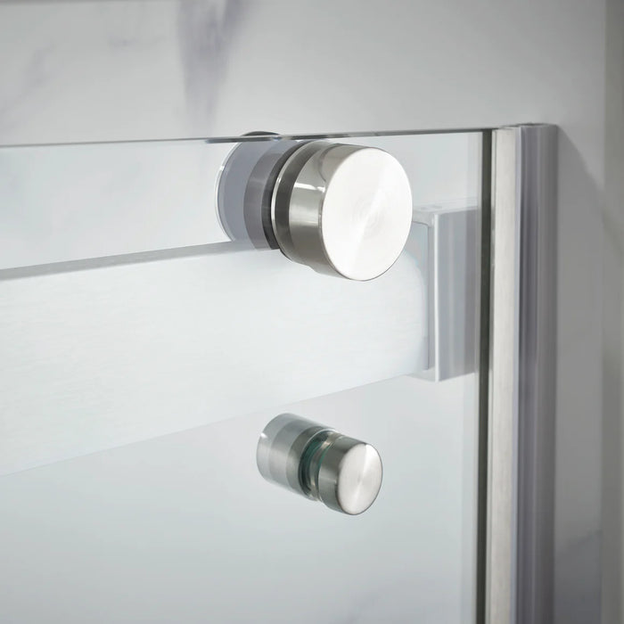 Lagoon Glass & Aluminum Silver Shower Door Silver 4