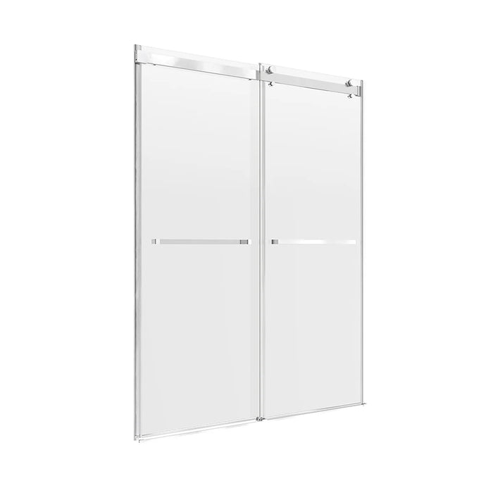 Lagoon Glass & Aluminum Silver Shower Door Silver 1