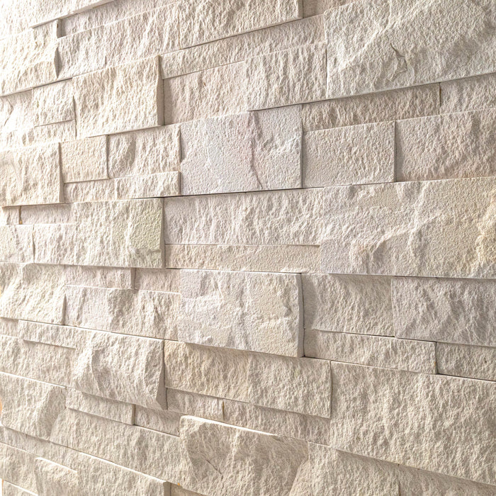 XL Rockmount Stacked Stone Panel Sandstone Laguna Blonde Ledgestone Split Face 2