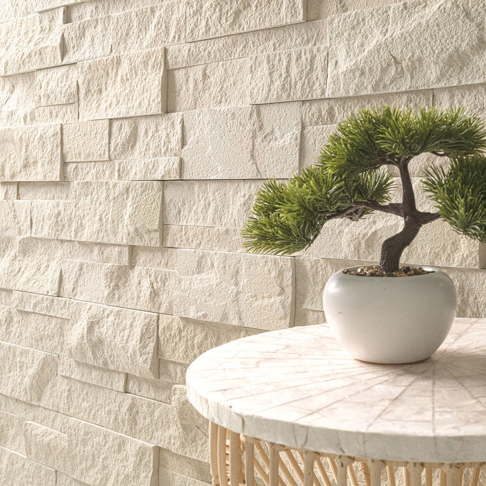 XL Rockmount Stacked Stone Panel Sandstone Laguna Blonde Ledgestone Split Face 11