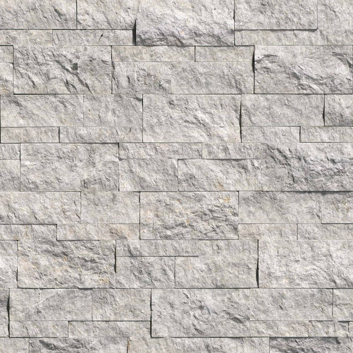 XL Rockmount Stacked Stone Panel Marble Laguna Gray Ledgestone Split Face 3
