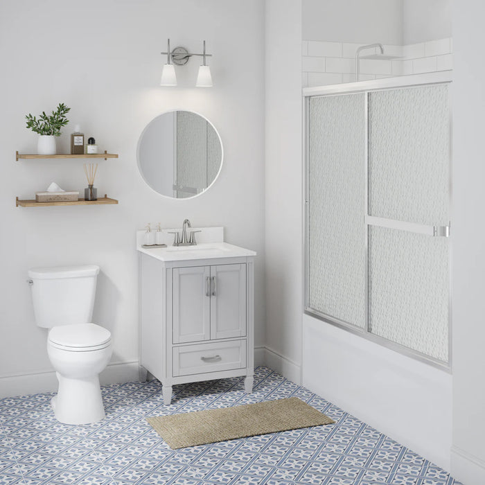 Lakeside Glass & Aluminum Silver Shower Door Silver 5