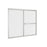 Lakeside Glass & Aluminum Silver Shower Door Silver 1