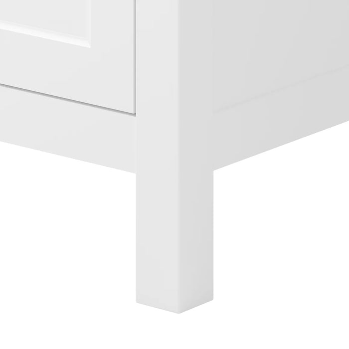 Lawson Wood White Linen Cabinet White 4