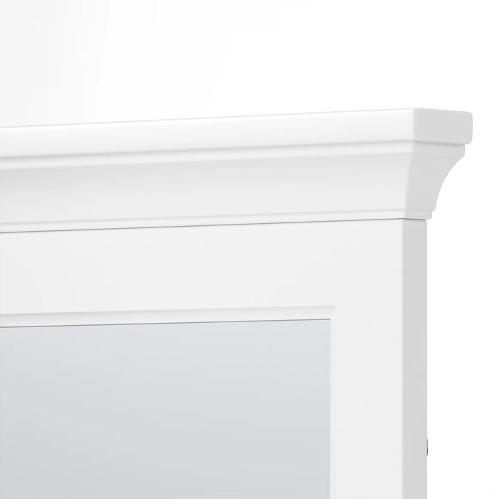 Lawson Wood White Bathroom Mirror White 1