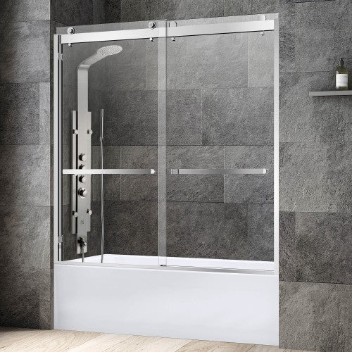 Stainless Steel Brushed Nickel Shower Door Brushed Nickel 2