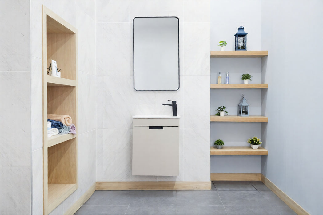 Luca Wood Sand Bathroom Vanity Sand 2