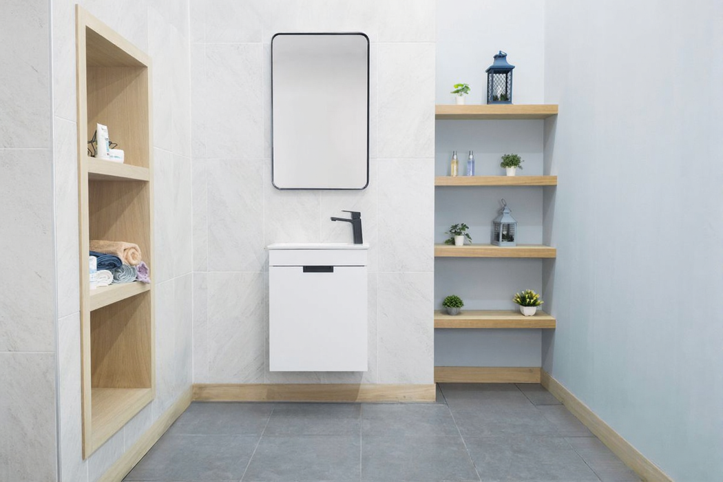 Luca Wood White Bathroom Vanity White 2