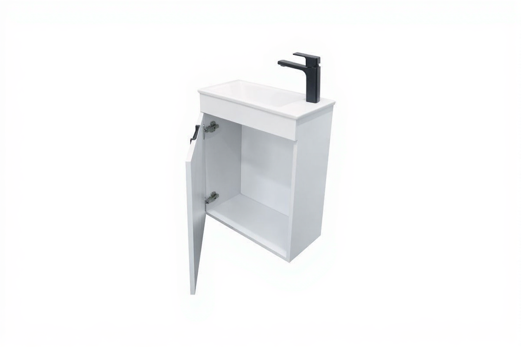 Luca Wood White Bathroom Vanity White 3
