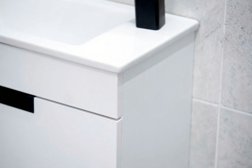 Luca Wood White Bathroom Vanity White 5