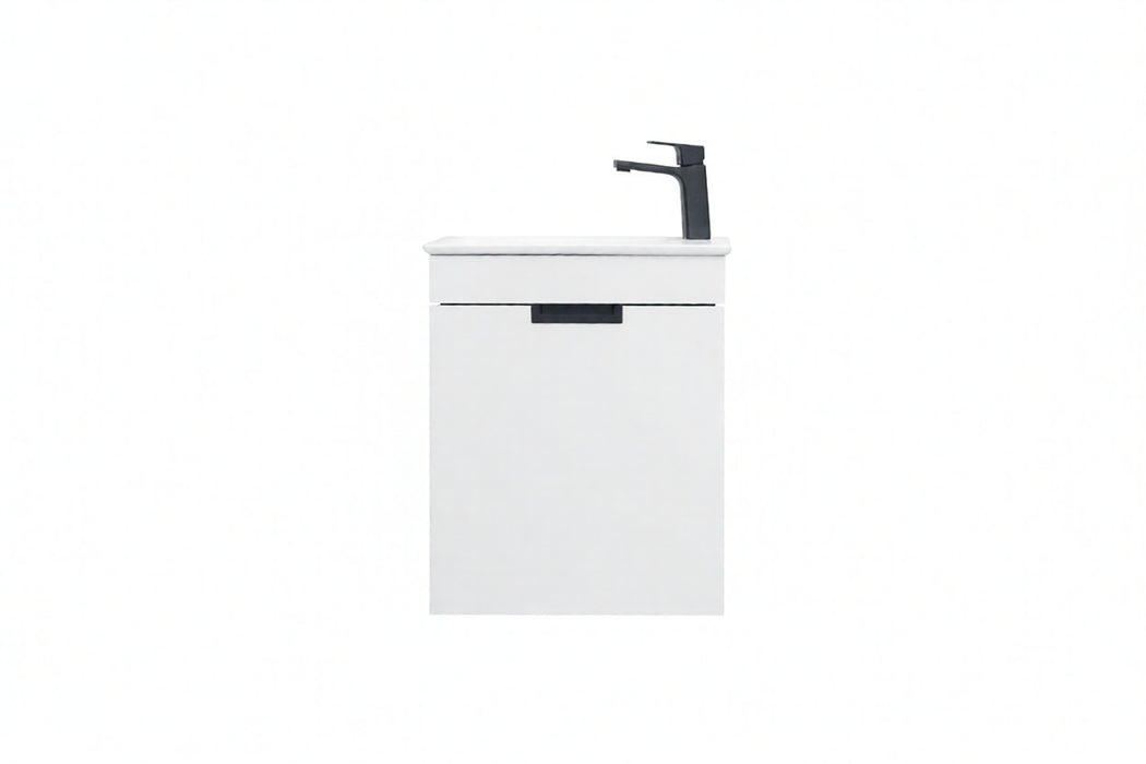 Luca Wood White Bathroom Vanity White 1