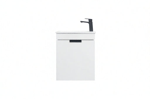 Luca Wood White Bathroom Vanity White 1
