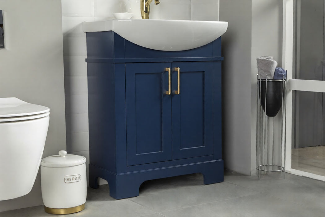 Luna Wood Navy Blue Bathroom Vanity Navy Blue 3