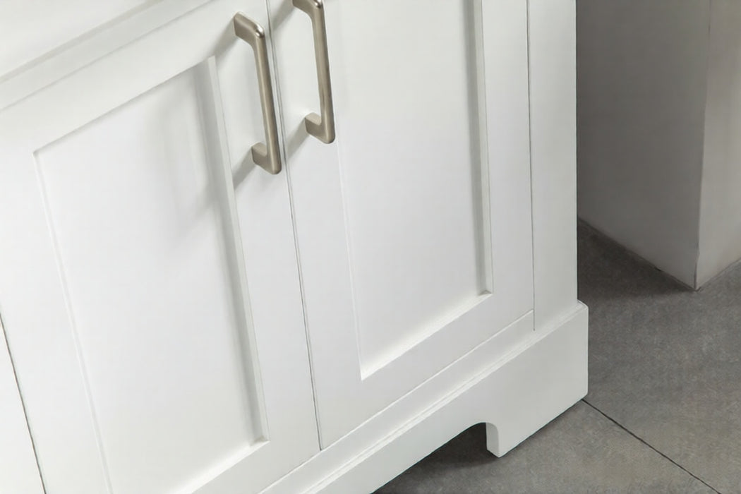 Luna Wood White Bathroom Vanity White 4