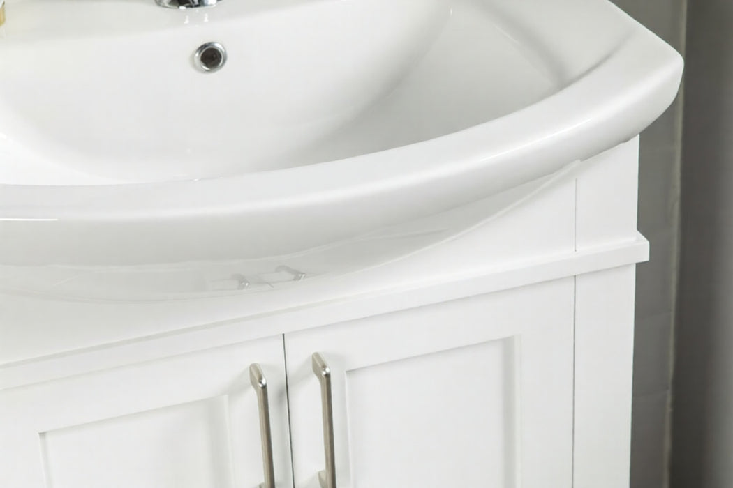 Luna Wood White Bathroom Vanity White 5