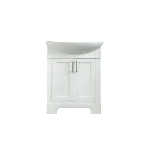 Luna Wood White Bathroom Vanity White 1