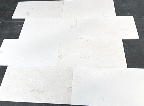 Tuscan White Limestone Tile - 12" x 24" Honed