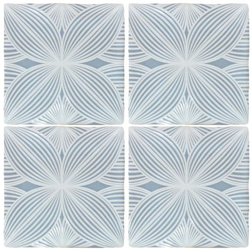 Melody Ceramic Lyric Blue Audrey Decor Tile Glossy 1