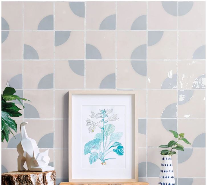 Melody Ceramic Lyric Blue Chloe Decor Tile Glossy 2