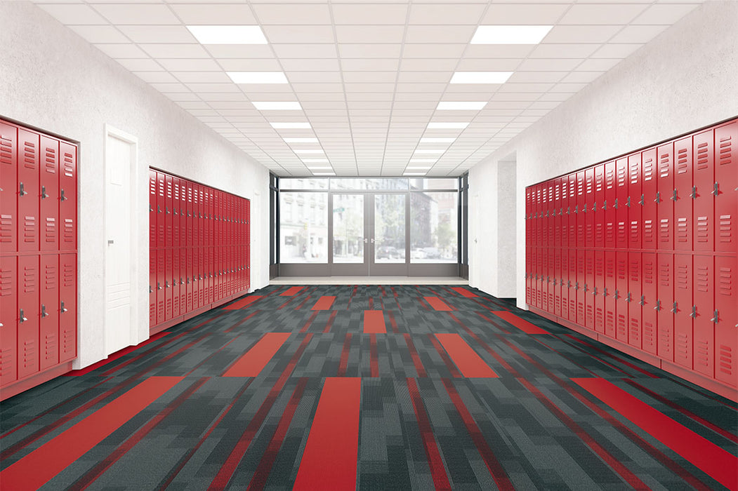 Magnify Polyester Chili Red 3138 Carpet Tile Pattern 3