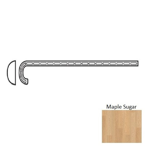 Saybrook Vinyl Maple Sugar Smapl Stair Tread Urethane 1