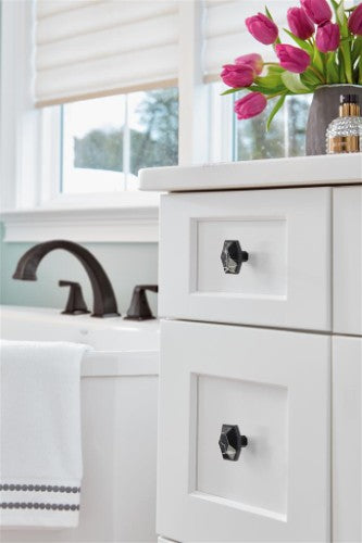 Carrione Zinc Marble Black / Black Bronze Cabinet Knob 8