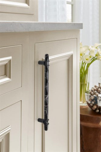 Carrione Zinc Marble Black / Black Bronze Cabinet Pull 25