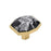 Carrione Zinc Marble Black / Champagne Bronze Cabinet Knob 1