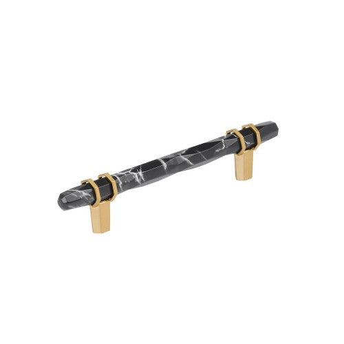 Carrione Zinc Marble Black / Champagne Bronze Cabinet Pull 5