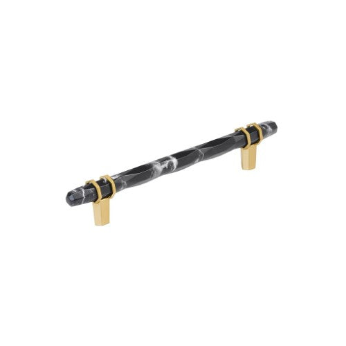 Carrione Zinc Marble Black / Champagne Bronze Cabinet Pull 6