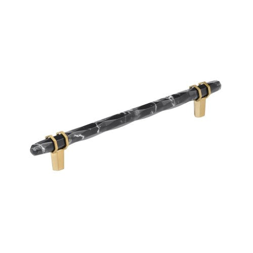 Carrione Zinc Marble Black / Champagne Bronze Cabinet Pull 2