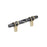 Carrione Zinc Marble Black / Golden Champagne Cabinet Pull 1