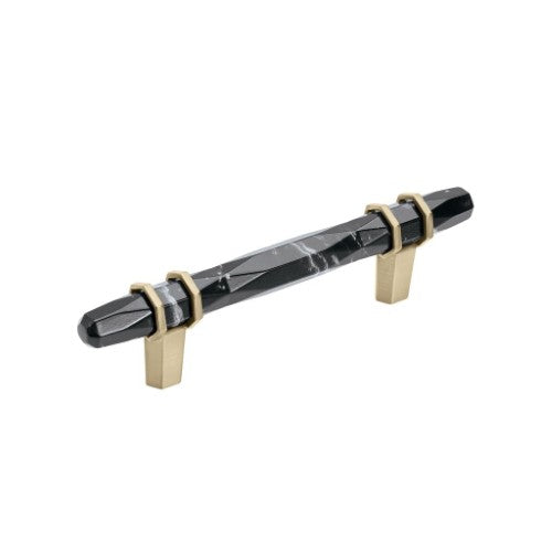Carrione Zinc Marble Black / Golden Champagne Cabinet Pull 4