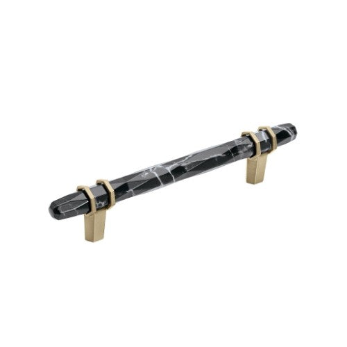 Carrione Zinc Marble Black / Golden Champagne Cabinet Pull 5