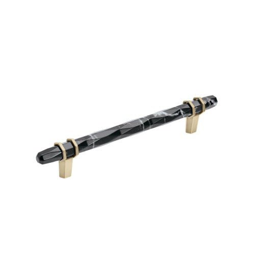 Carrione Zinc Marble Black / Golden Champagne Cabinet Pull 6