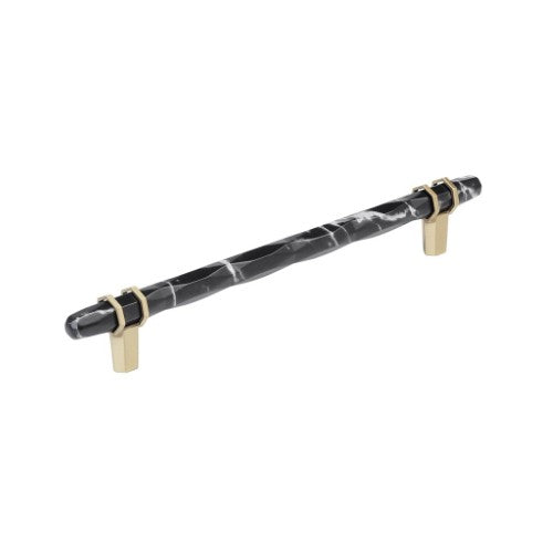 Carrione Zinc Marble Black / Golden Champagne Cabinet Pull 2