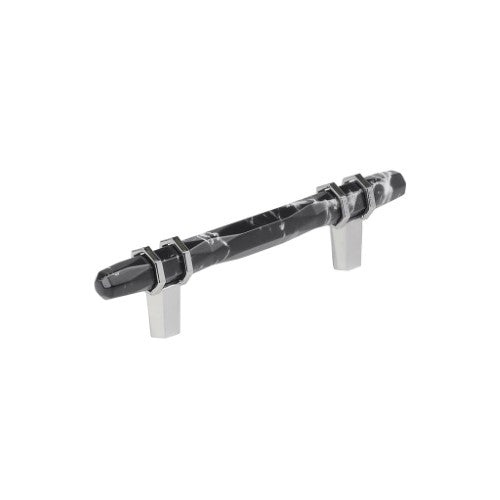 Carrione Zinc Marble Black / Polished Chrome Cabinet Pull 4