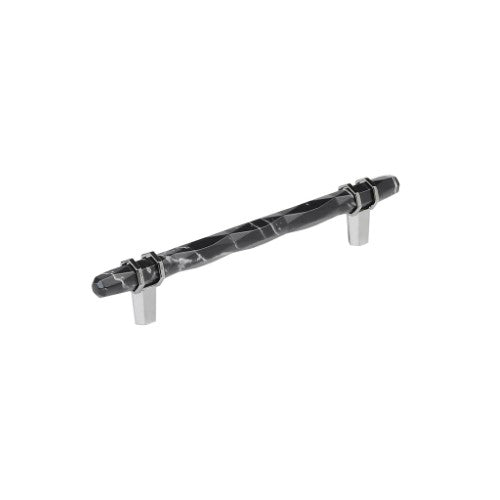 Carrione Zinc Marble Black / Polished Chrome Cabinet Pull 6