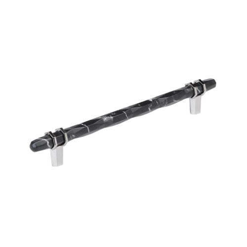 Carrione Zinc Marble Black / Polished Chrome Cabinet Pull 2