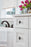 Carrione Zinc Marble Black / Polished Nickel Cabinet Knob 8