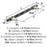 Carrione Zinc Marble Black / Polished Nickel Cabinet Pull 9