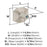 Carrione Zinc Marble Black / Satin Nickel Cabinet Knob 4