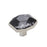 Carrione Zinc Marble Black / Satin Nickel Cabinet Knob 1