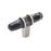 Carrione Zinc Marble Black / Satin Nickel Cabinet Knob 2