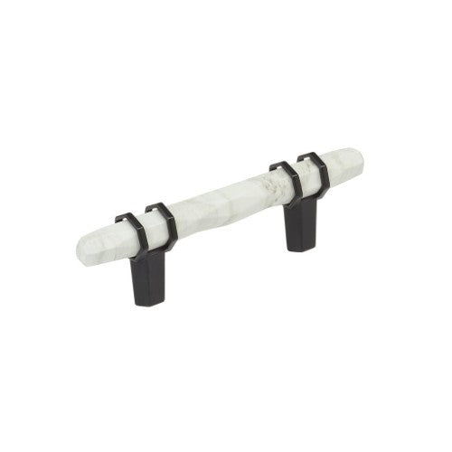 Carrione Zinc Marble White / Black Bronze Cabinet Pull 1