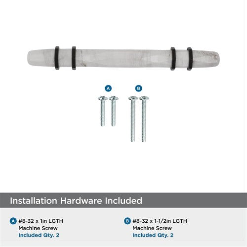 Carrione Zinc Marble White / Black Bronze Cabinet Pull 22