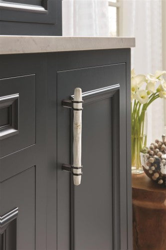 Carrione Zinc Marble White / Black Bronze Cabinet Pull 23