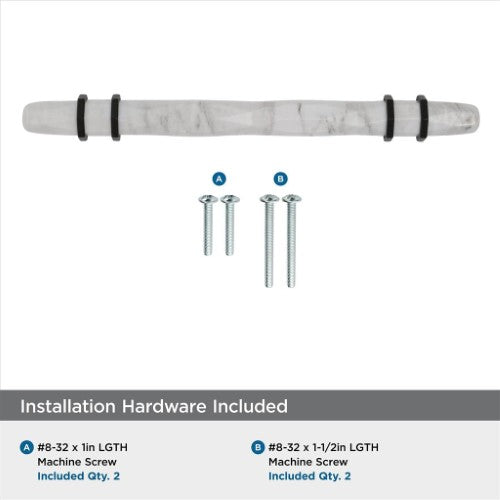 Carrione Zinc Marble White / Black Bronze Cabinet Pull 17